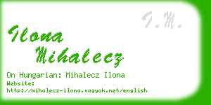 ilona mihalecz business card